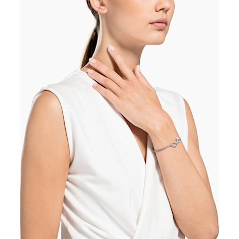 Swarovski Power Collection Hook Bracelet, Gray, Rhodium plated - Swarovski, 5511778