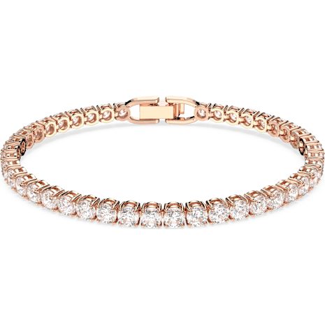 Tennis Deluxe Bracelet White Rose Gold Tone Plated Tennis Deluxe Bracelet White Rose Gold Tone Plated