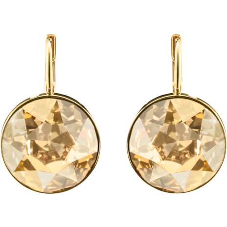 Bella Pierced Earrings Brown Gold Tone Plated Bella Pierced Earrings Brown Gold Tone Plated