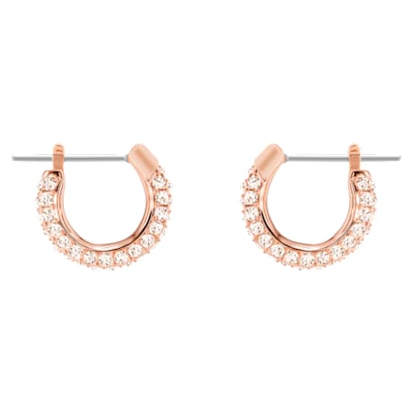 Stone Pierced Earring Set, Pink, Rose-gold tone plated - Swarovski, 5426004