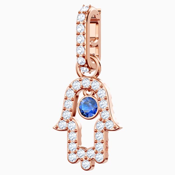 Swarovski Remix Collection Hamsa Hand Charm, multicolor, Baño en tono Oro Rosa - Swarovski, 5434402