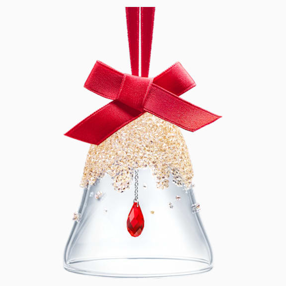 Decoración Campana de Navidad, Golden Shadow, pequeña - Swarovski, 5464882