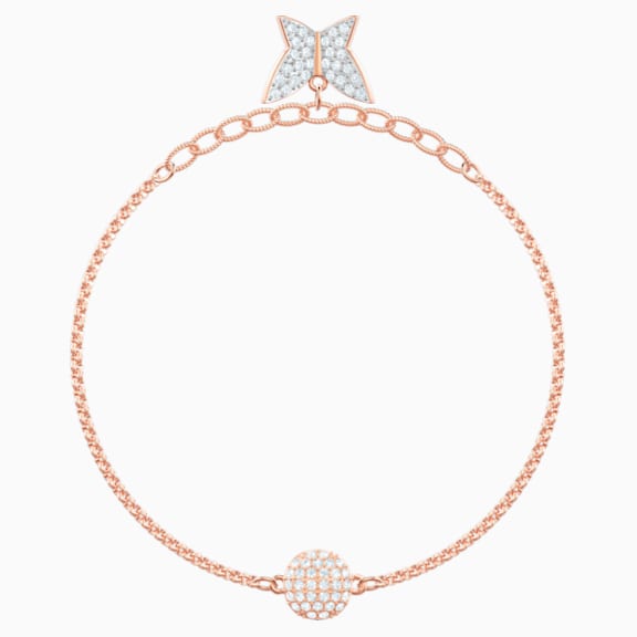 Swarovski Remix Collection Lilia Strand, blanco, Baño en tono Oro Rosa - Swarovski, 5479014