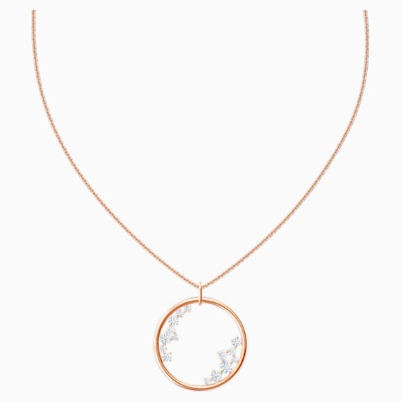 Colgante North, blanco, Baño en tono Oro Rosa - Swarovski, 5487069