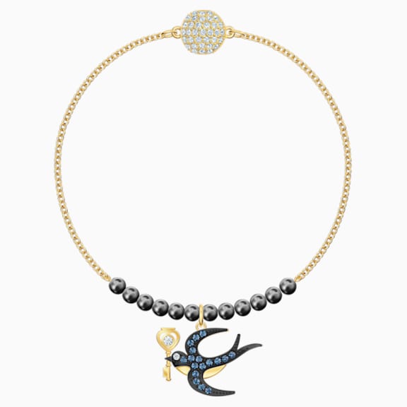 Swarovski Remix Collection Swallow Strand, multicolor, Baño en tono Oro - Swarovski, 5494381