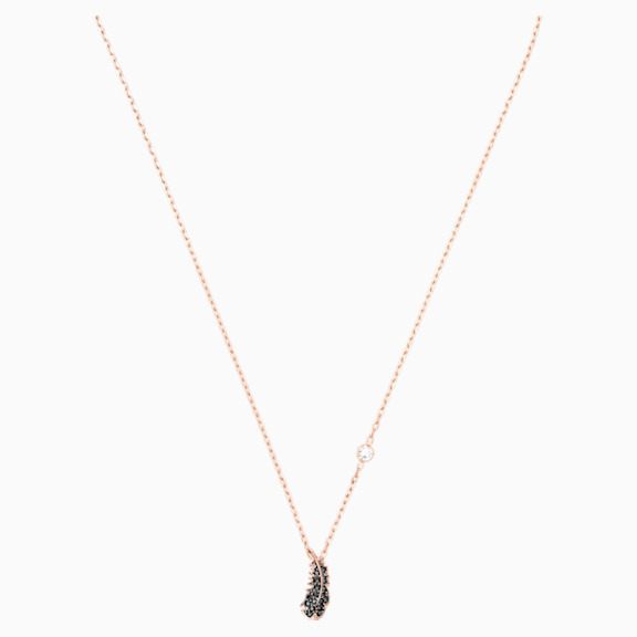 Collar Naughty, negro, Baño en tono Oro Rosa - Swarovski, 5495292