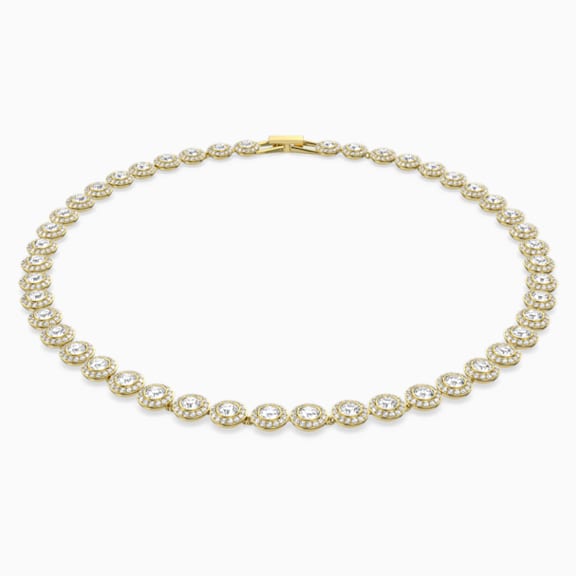 Collar Angelic, blanco, Baño en tono Oro - Swarovski, 5505468