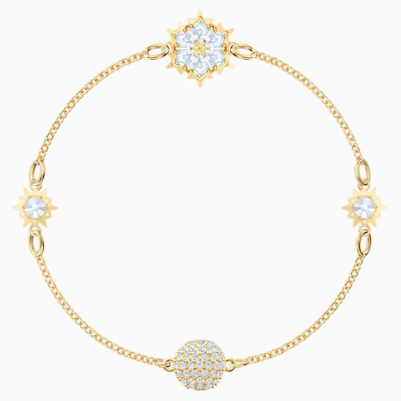 Swarovski Remix Collection Snowflake Strand, blanco, Baño en tono Oro - Swarovski, 5511095