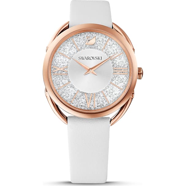 PielBlancoPvd Reloj Crystalline Rosa En GlamCorrea Tono Oro De lKcF31JT