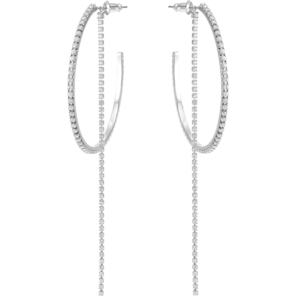 Fit Hoop Pierced Earrings White Stainless Steel Fit Hoop Pierced Earrings White Stainless Steel