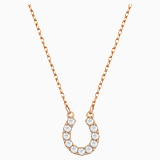 White, rose-gold tone plated