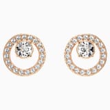 White, rose-gold tone plated