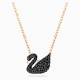 Black, rose gold-tone plated