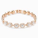 White, rose gold-tone plated