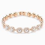 White, rose-gold tone plated