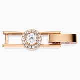 White, rose-gold tone plated