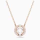 White, rose-gold tone plated
