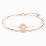 White, rose-gold tone plated