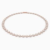 White, rose-gold tone plated