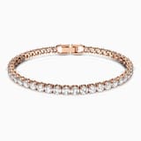 White, rose-gold tone plated