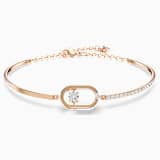 White, rose gold-tone plated