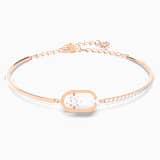 White, rose-gold tone plated