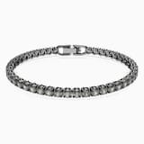 Tennis Deluxe bracelet, Round cut, White, Rose gold-tone plated 