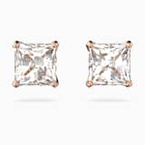 White, rose-gold tone plated