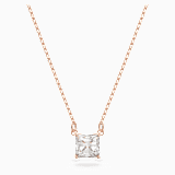 White, rose gold-tone plated