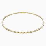 White, gold-tone plated
