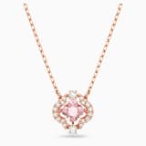 Pink, rose-gold tone plated