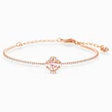 Pink, rose-gold tone plated