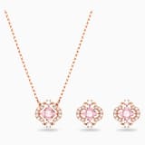 Pink, rose-gold tone plated