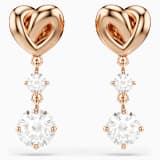 White, rose-gold tone plated