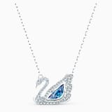 swarovski swan ネックレス　スワロフスキー　ダンシングスワン Swan ネックレス, ダンシングスワン, ブルー, ロジウム・プレー