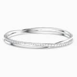 Hyperbola バングル, ラウンドカット, ホワイト, ロジウム・プレー