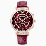 Passage Chrono ウォッチ, スイス製, レザーストラップ, レッド