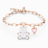 White, rose-gold tone plated