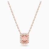 Pink, rose-gold tone plated