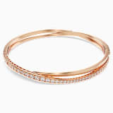 White, rose-gold tone plated