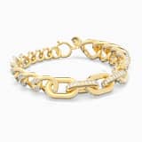 White, gold-tone plated