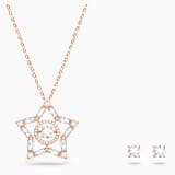 Blanc, métal doré rose