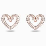 White, rose-gold tone plated