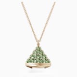 Green, gold-tone pvd