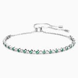 Matrix Tennis bracelet Round cut White Rhodium plated Swarovski
