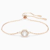 White, rose-gold tone plated