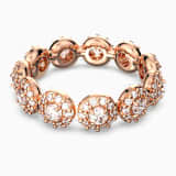 White, rose-gold tone plated