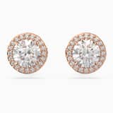 White, rose-gold tone plated
