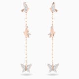 White, rose-gold tone plated