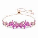 Pink, rose-gold tone plated